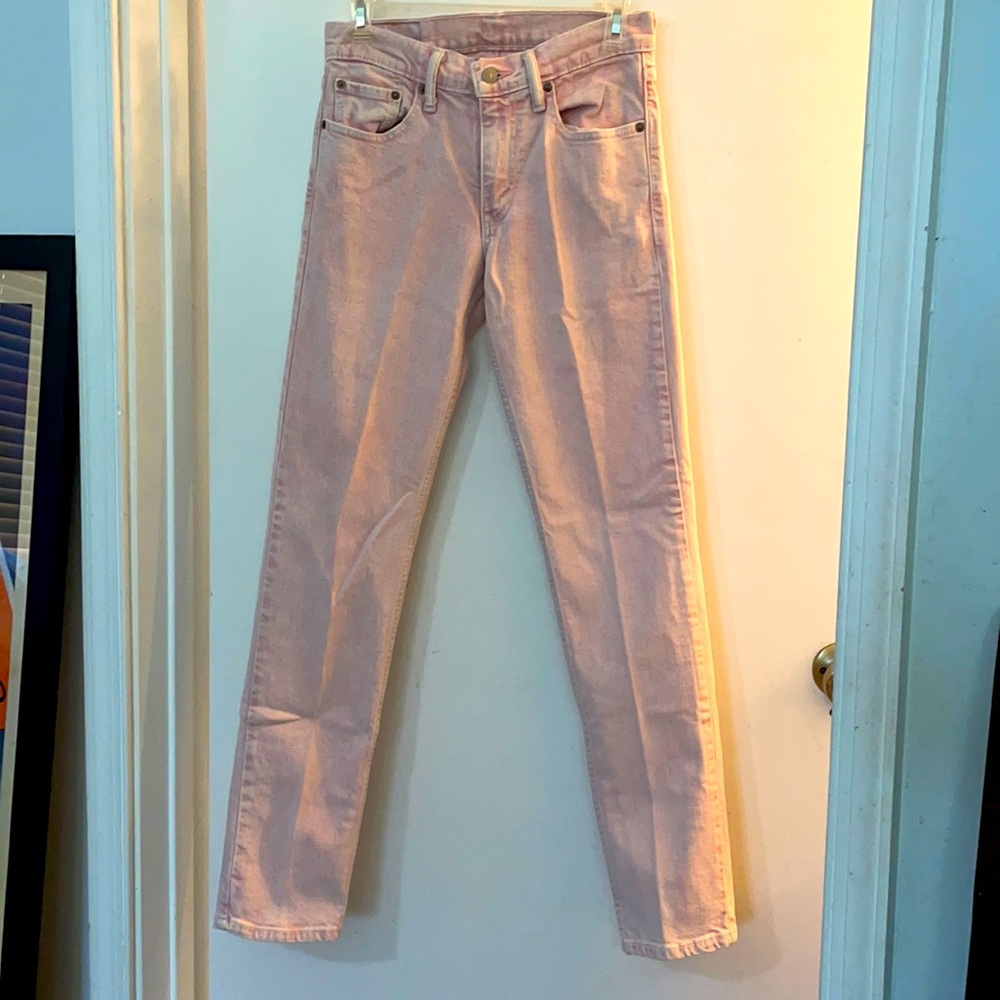 Pink wash Levi's 511 jeans